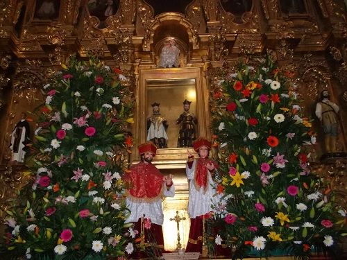 Paseo por Mexico Inside of the Parish of Saints Cosme and Damian in Mazatecochco by Jose Maria Morelos